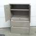 Teknion Tan 4 High 2 Drawer Lateral File, 2 Dr Enclosed Storage